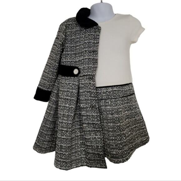 Blue Beri Gold Pea Coat With Matching Dress - Picture 9 of 12